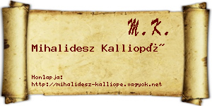Mihalidesz Kalliopé névjegykártya